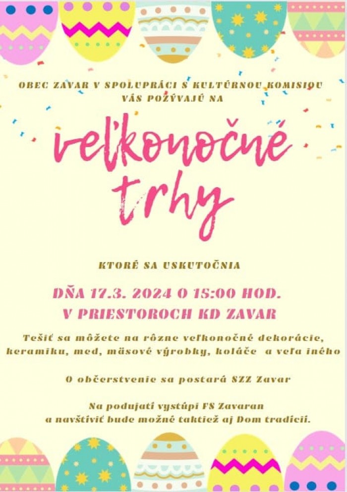 velkonocne trhy zavar24