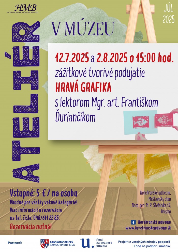 Atelier v muzeu Hrava grafika plagat
