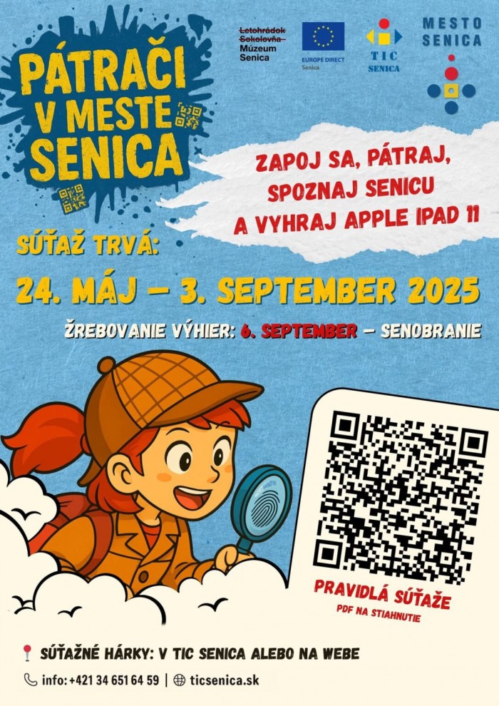 patraci v meste Senica leto 2025