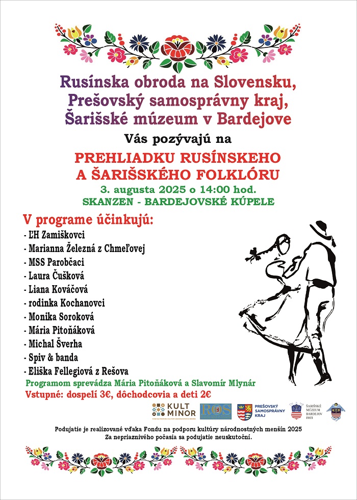 prehliadka rusinskeho a sarisskeho folkloru
