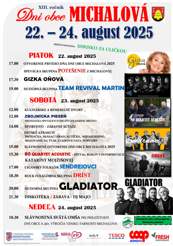 dni obce michalova 2025 plagat