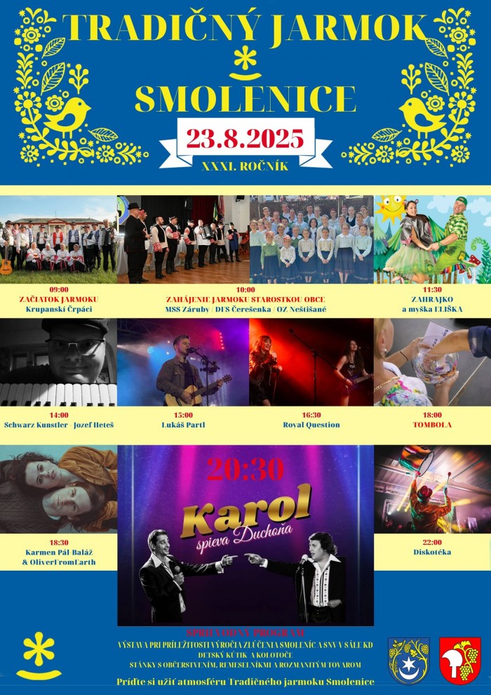 Tradicny jarmok Smolenice 2025 program web 1