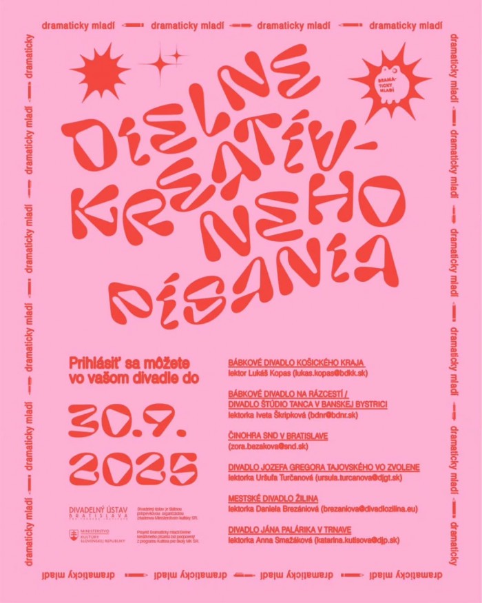 Posledne dni na prihlasenieDo 30. septembra 2025 sa mozes zapojit do Dielni kreativneho pisa.heic