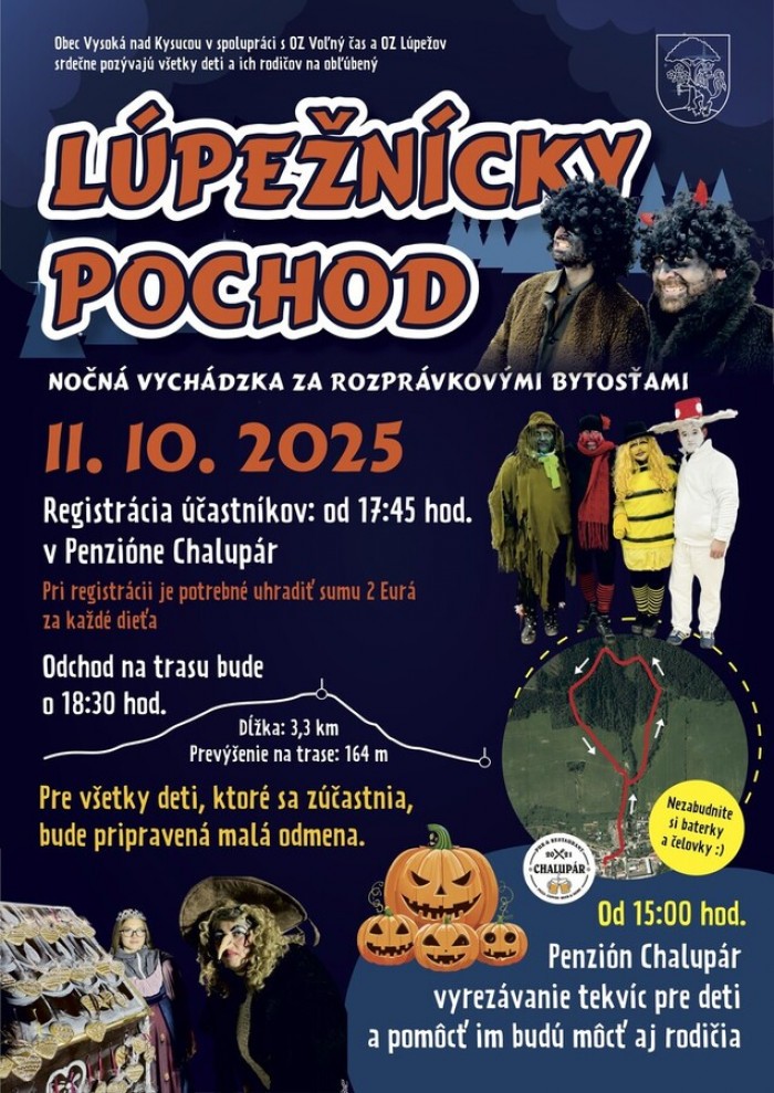 plagat lupeznicky pochod obec vysoka
