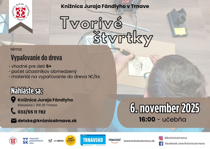 Tvorive stvrtky Vypalovanie do dreva