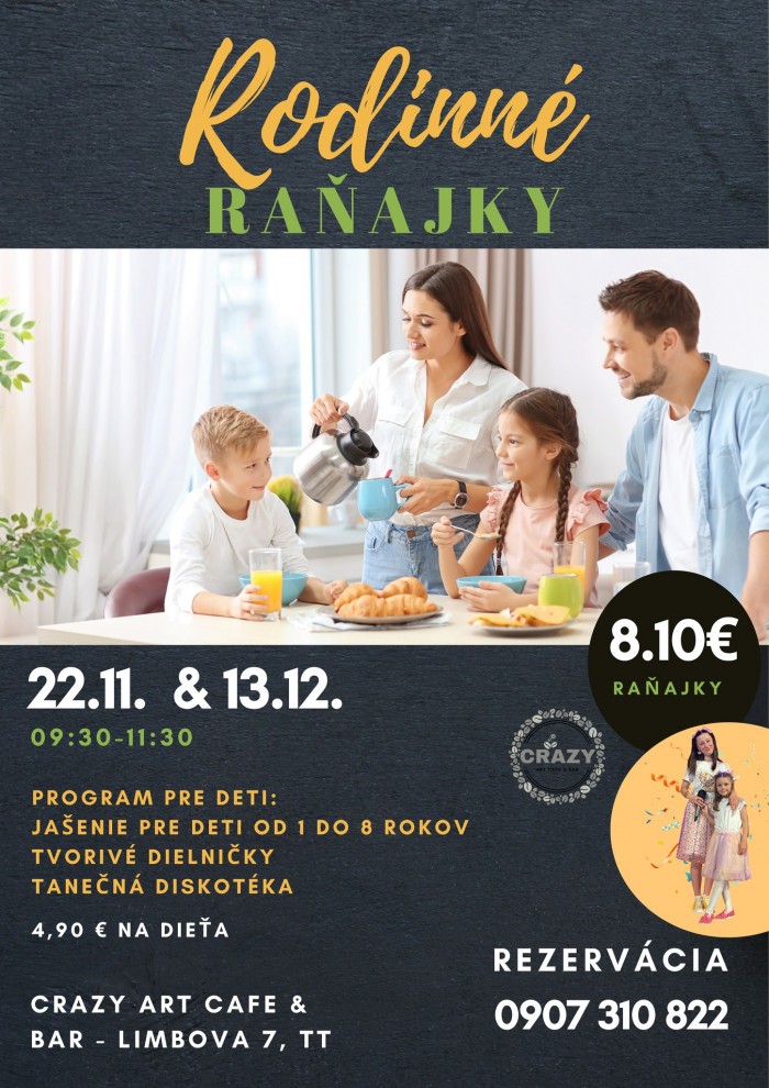 rodinne ranajky crazy art cafe