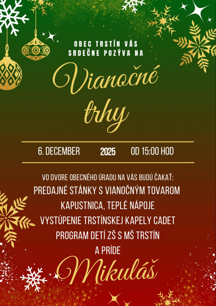 vianocne trhy trstin