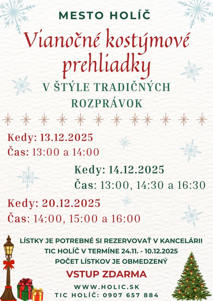 Vianocne kostymove prehliadky v style tradicnych rozpravok Holic