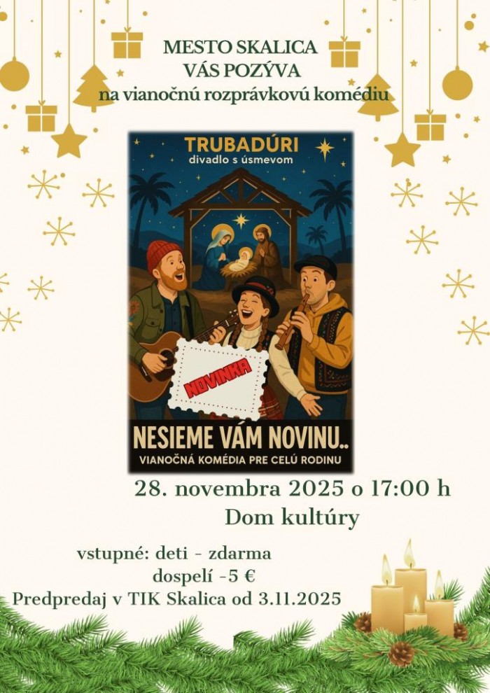 Vianocna rozpravkova komedia Trubaruri v Skalici