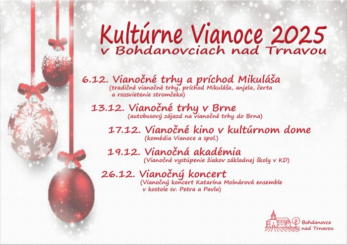 Kulturne Vianoce v Bohdanovciach nad Trnavou