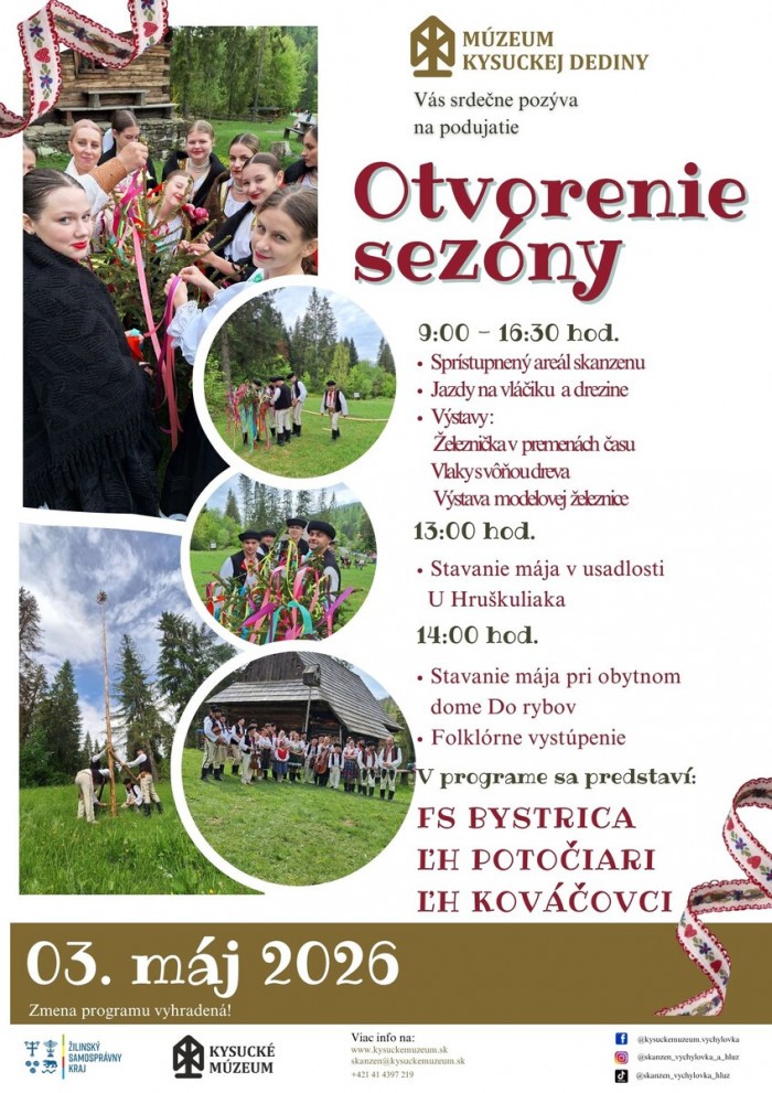 Otvorenie sezony stavanie maja plagat 2026