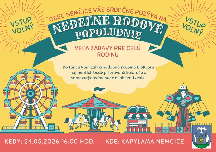 Pozvanka na Nedelne hodove popoludnie Plagat1